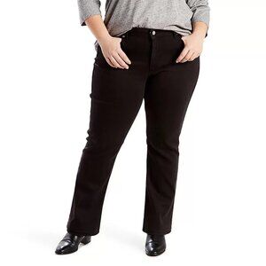 Plus Size Levi's Classic Straight Jeans 20W Long Soft Black